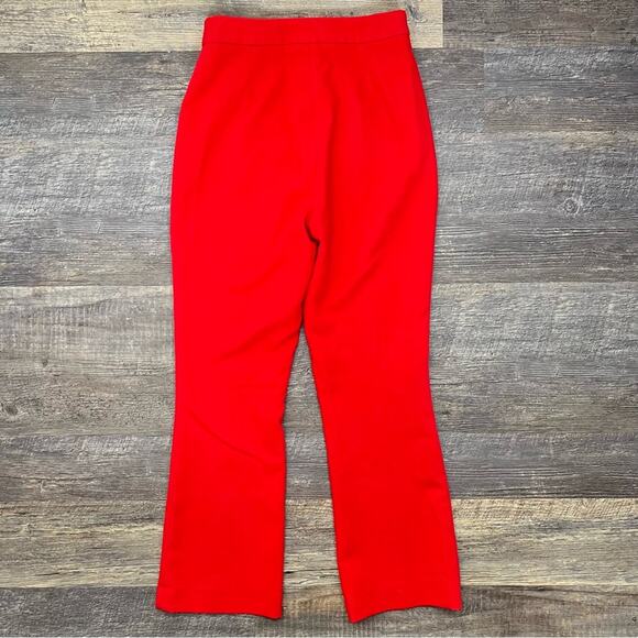 Zara red boot cut high-rise business casual dress pants size small S B151 - Picture 4 of 4